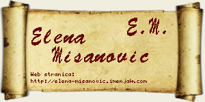 Elena Mišanović vizit kartica